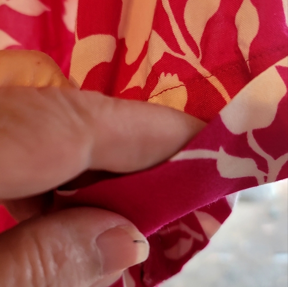 Time & Tru Size XL 16-18 Pink White PAISLEY Print Dress pullon wide sleeves NEW - Picture 13 of 15